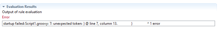 custom rules eval results error