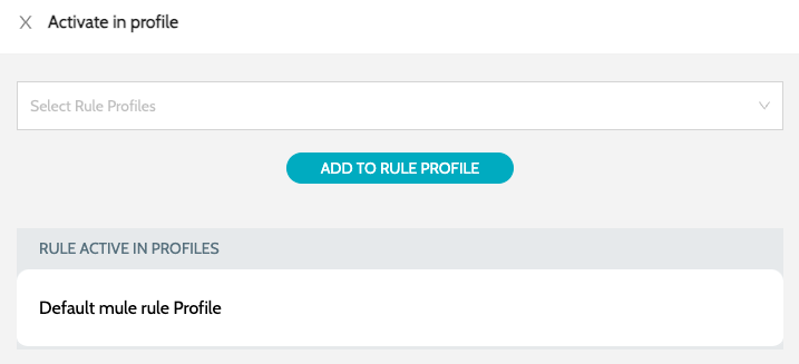 activate rule in profile