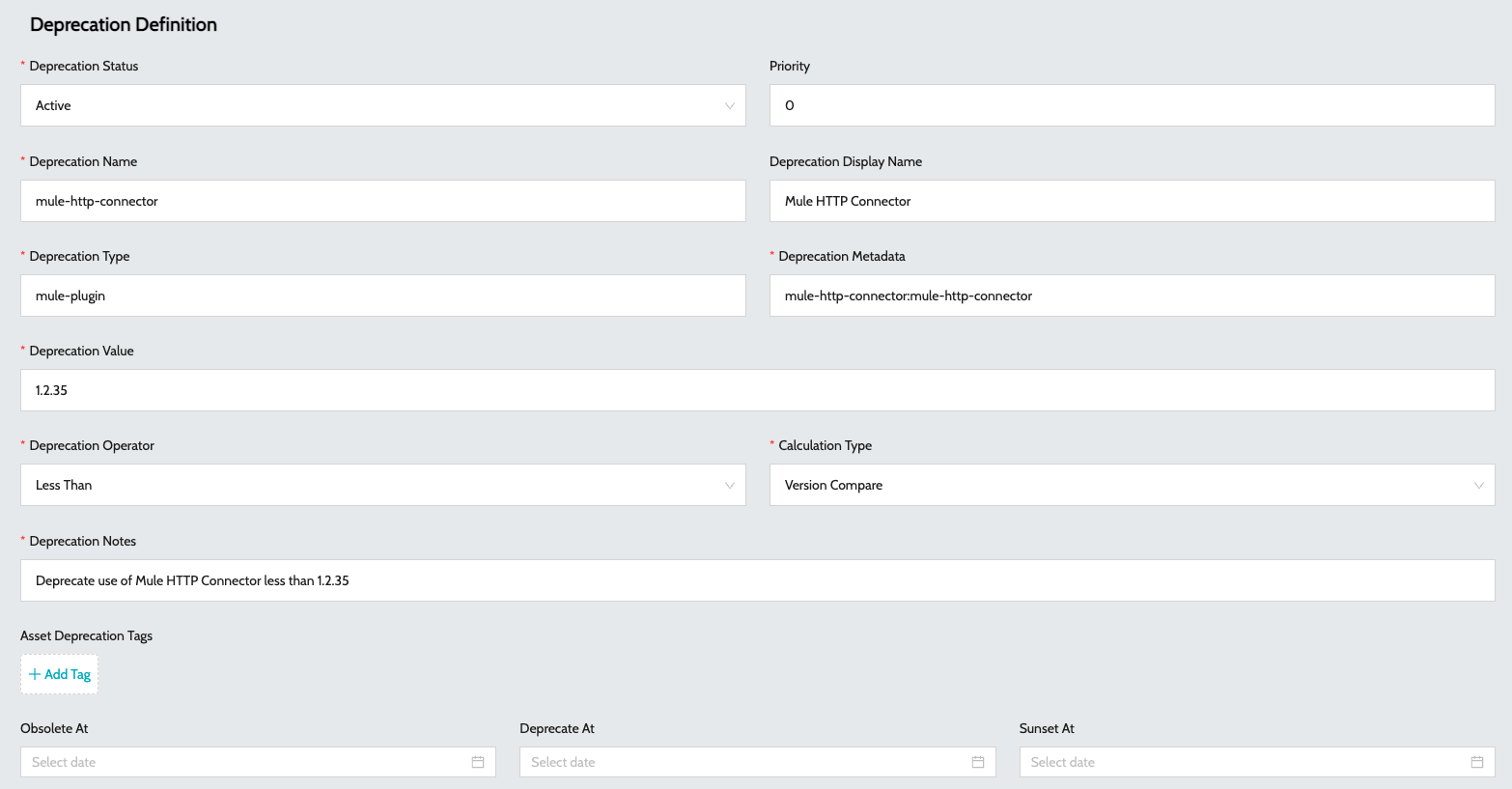 configure deprecations