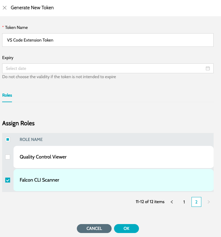falcon generate token
