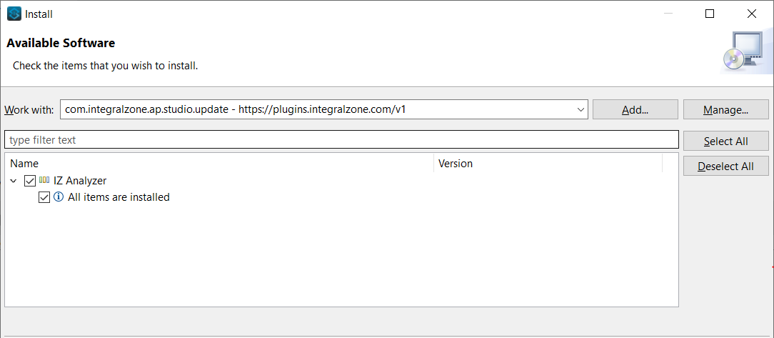 studio update no version