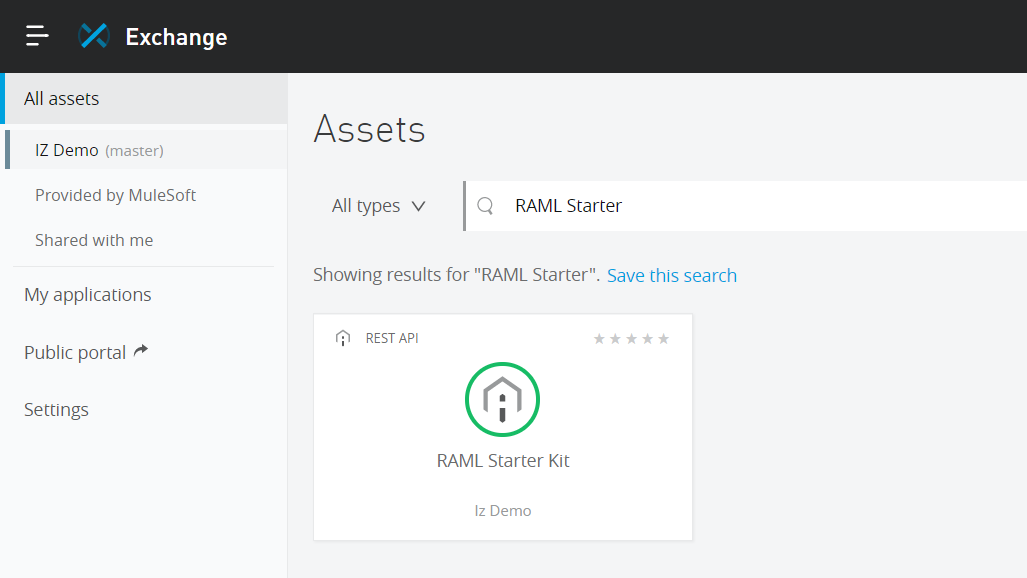 starter api kit in exchange