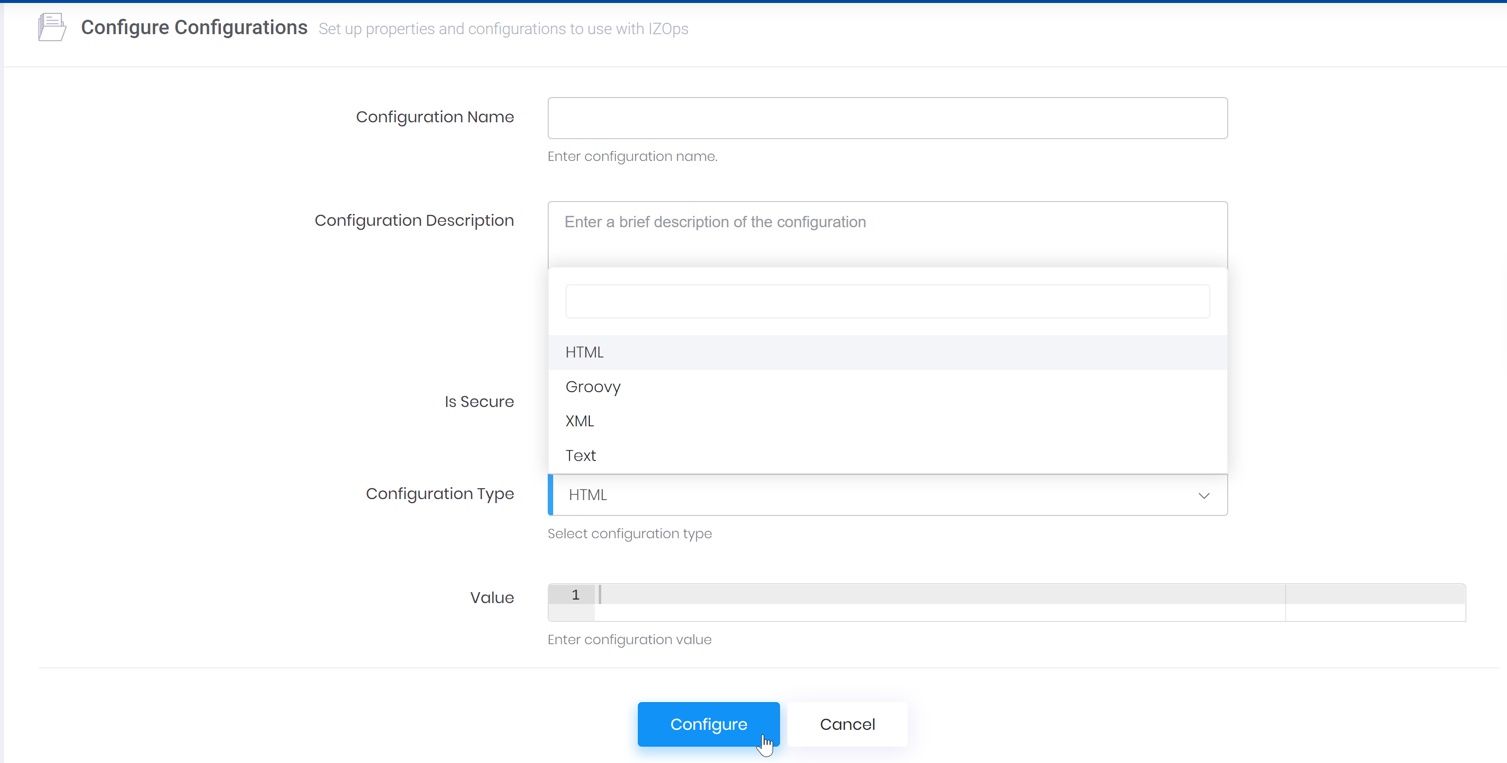 create config